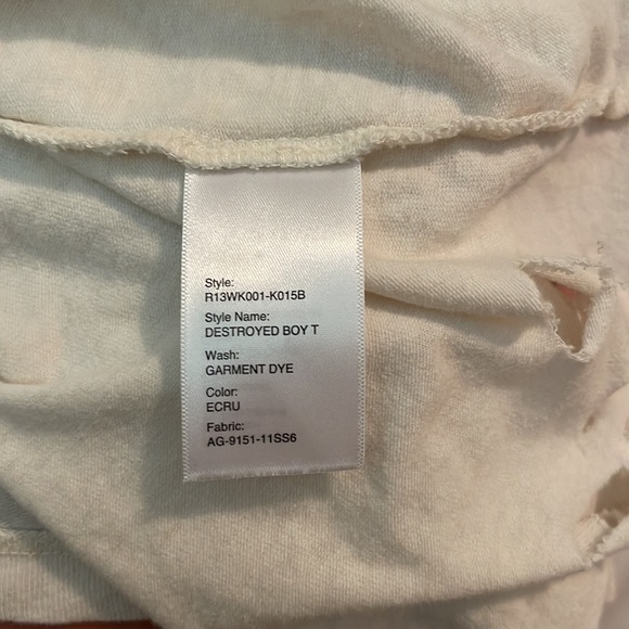 R13 Destroyed Boy T-shirt - Picture 3 of 7